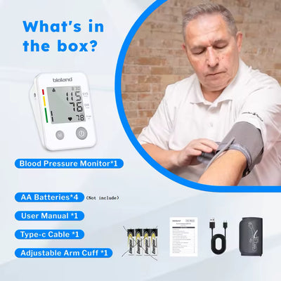 Track Smart Upper Arm Blood Pressure Monitor with Wide Range Cuff That fits Standard to Large Adult Arms